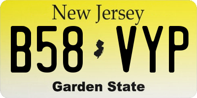 NJ license plate B58VYP