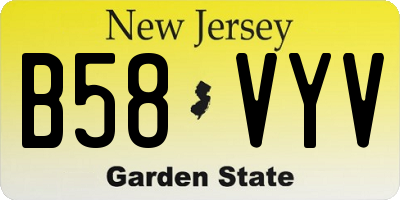 NJ license plate B58VYV