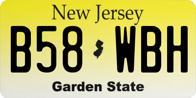 NJ license plate B58WBH