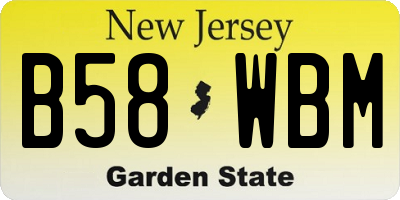 NJ license plate B58WBM
