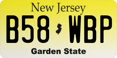 NJ license plate B58WBP