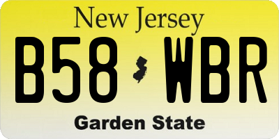 NJ license plate B58WBR