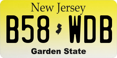 NJ license plate B58WDB