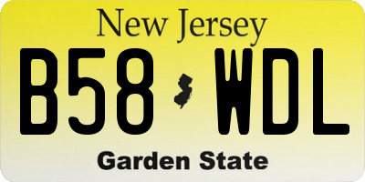 NJ license plate B58WDL