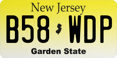 NJ license plate B58WDP