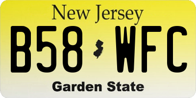 NJ license plate B58WFC