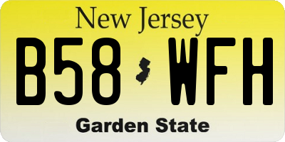 NJ license plate B58WFH
