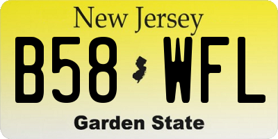 NJ license plate B58WFL