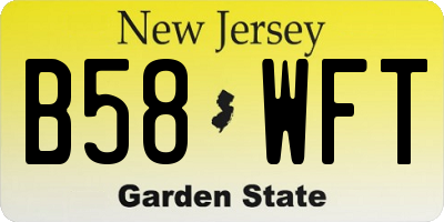 NJ license plate B58WFT