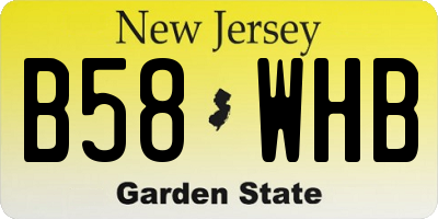 NJ license plate B58WHB