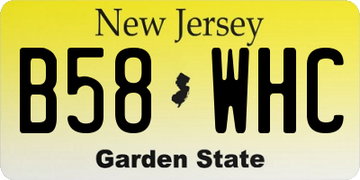 NJ license plate B58WHC