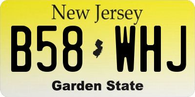 NJ license plate B58WHJ