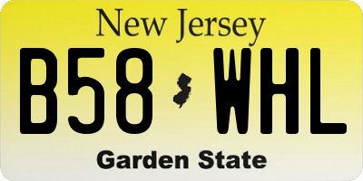 NJ license plate B58WHL