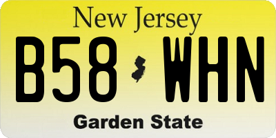 NJ license plate B58WHN