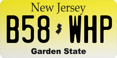 NJ license plate B58WHP