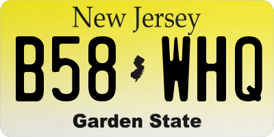 NJ license plate B58WHQ