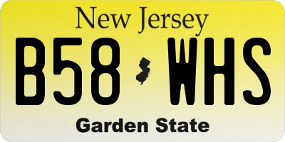 NJ license plate B58WHS