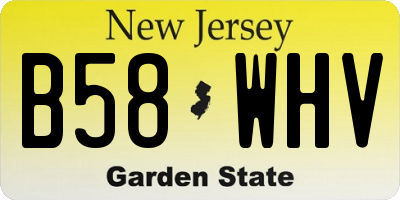 NJ license plate B58WHV
