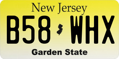 NJ license plate B58WHX
