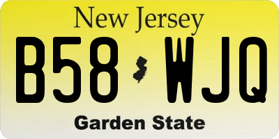 NJ license plate B58WJQ