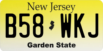 NJ license plate B58WKJ