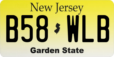 NJ license plate B58WLB