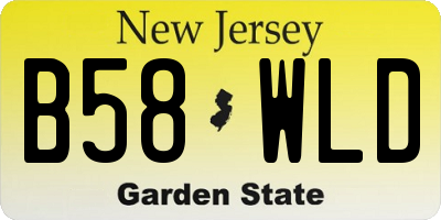 NJ license plate B58WLD