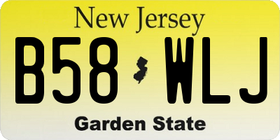 NJ license plate B58WLJ