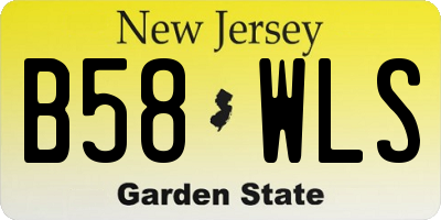 NJ license plate B58WLS