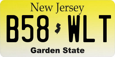 NJ license plate B58WLT
