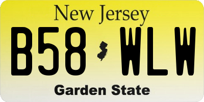 NJ license plate B58WLW