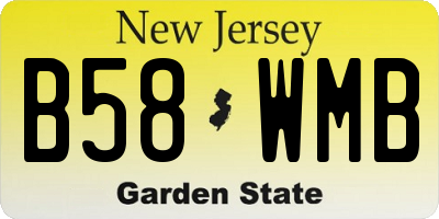 NJ license plate B58WMB