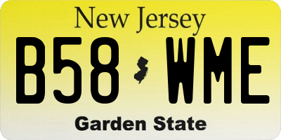 NJ license plate B58WME