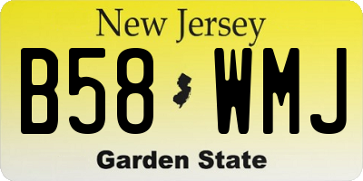 NJ license plate B58WMJ