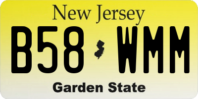NJ license plate B58WMM