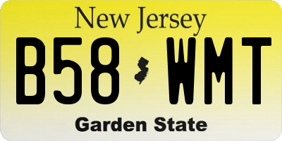 NJ license plate B58WMT