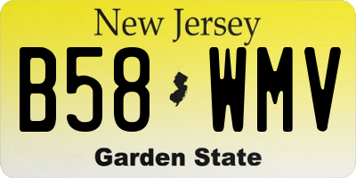 NJ license plate B58WMV