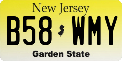 NJ license plate B58WMY