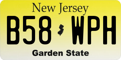 NJ license plate B58WPH
