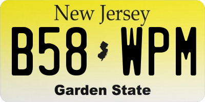 NJ license plate B58WPM