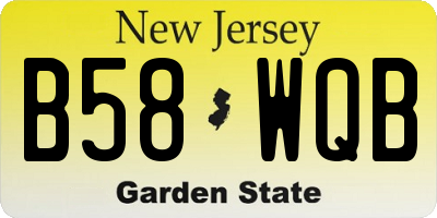NJ license plate B58WQB