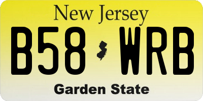 NJ license plate B58WRB