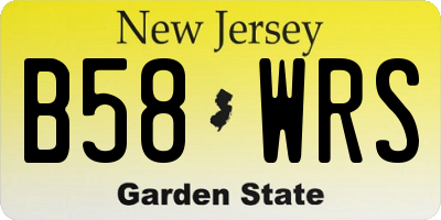 NJ license plate B58WRS