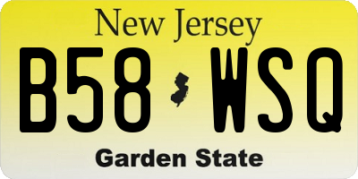 NJ license plate B58WSQ