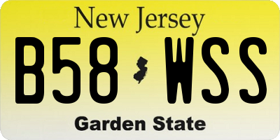 NJ license plate B58WSS