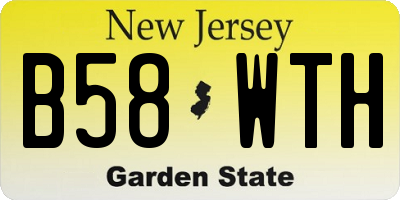 NJ license plate B58WTH