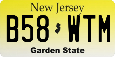 NJ license plate B58WTM