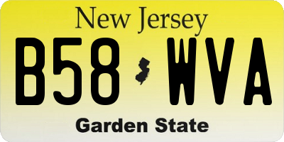 NJ license plate B58WVA