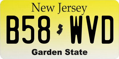 NJ license plate B58WVD