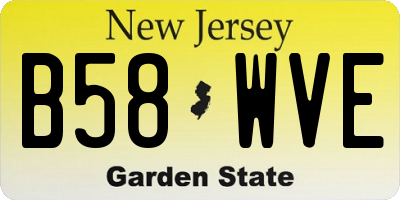 NJ license plate B58WVE